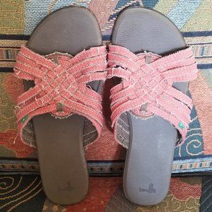 Sanuk Girlie Siesta Slide Coral Size 9